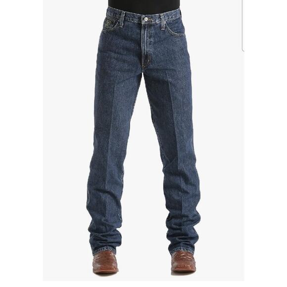 Cinch Men's Green Label Dark Wash Jeans Relaxed Original Rise Tapered Leg 36x34 - Picture 1 of 6